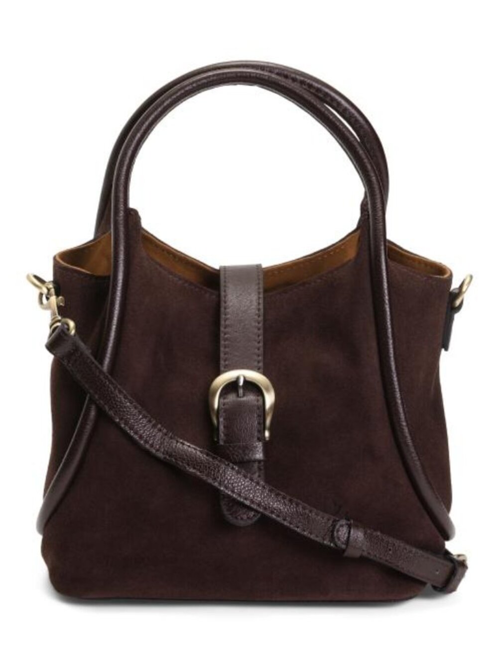 PATRICIA NASH Suede Halina Top Handle Hobo With Crossbody Strap
